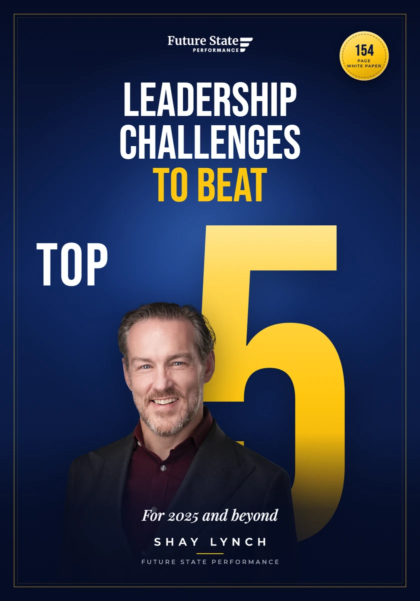 White paper cover: Top 5 Leadership Challenges to Beat for 2025 and Beyond